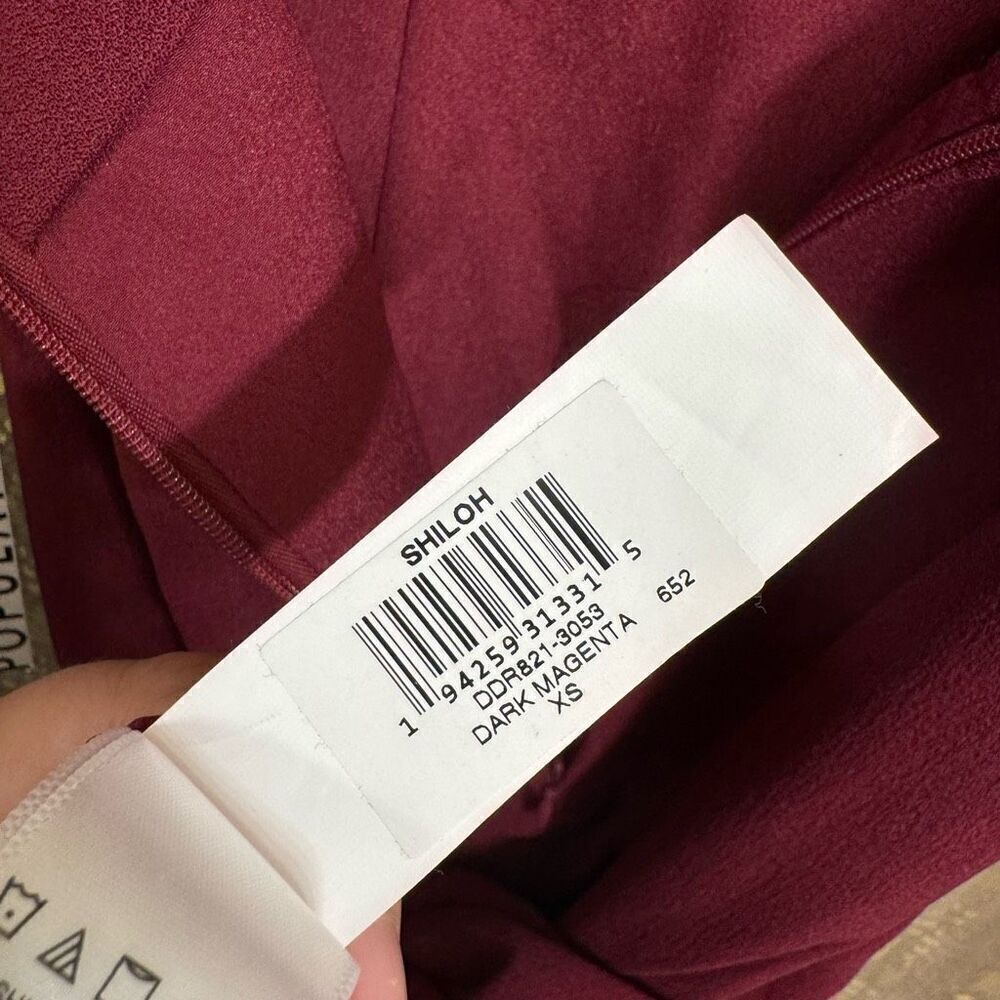 Dress The Population Shiloh Dark Magenta Halter Maxi Dress XS NWT - Picture 9 of 14